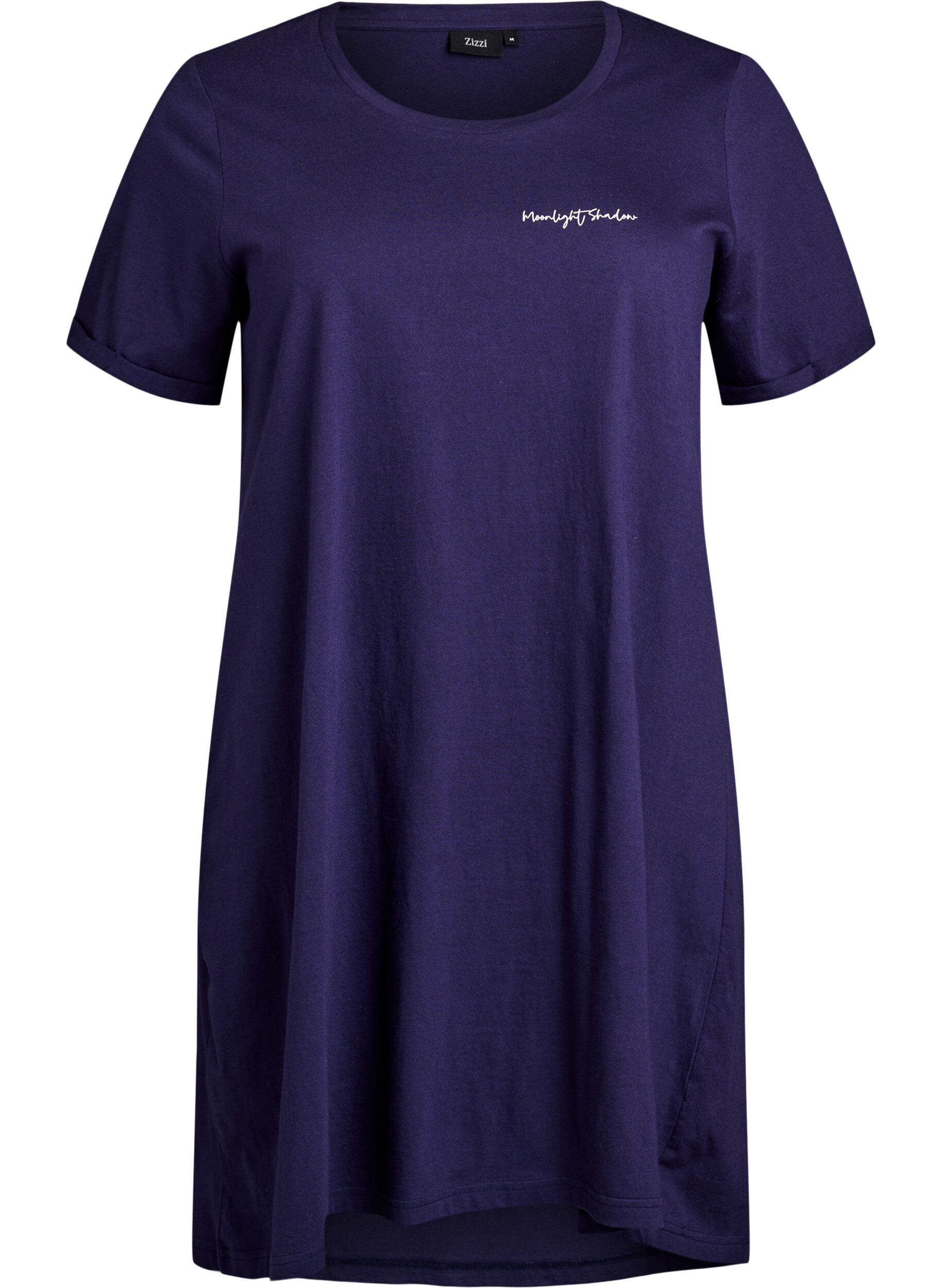 Lang natt- T-skjorte i &oslash;kologisk bomull med trykk