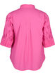 Skjortebluse med engelsk broderi og 3/4-ermer, Raspberry Rose, Packshot image number 1