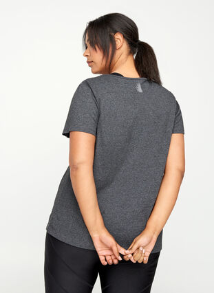 T-skjorte, Black Melange, Model image number 1
