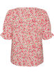 Bluse i bomull med firkantet utringning, R&oslash;d, Packshot image number 1