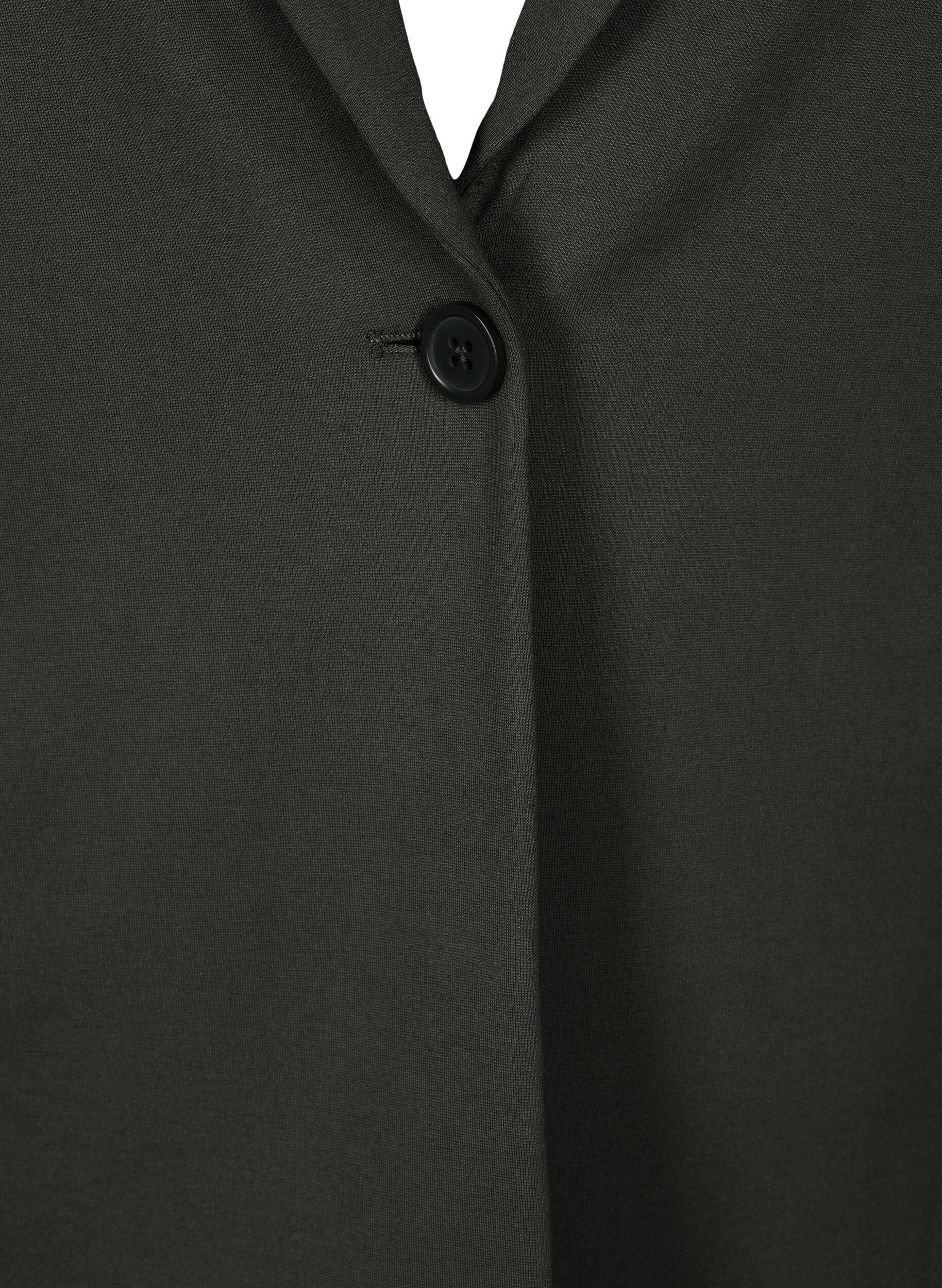 ZizziEnkel blazer med knappelukking, Gr&oslash;nn, Packshot image number 2