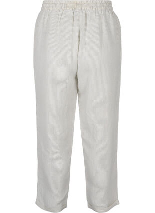 Cropped bukser med striper, White Stripe, Packshot image number 1