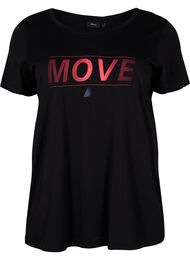 T-skjorte til trening med trykk, Black w. Stripe Move