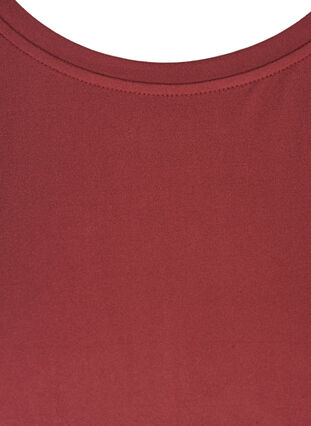 Ensfarget t-skjorte til trening, Tawny Port, Packshot image number 2