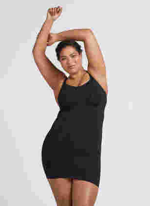 Shapewear kjole med tynne stropper, Black, Model