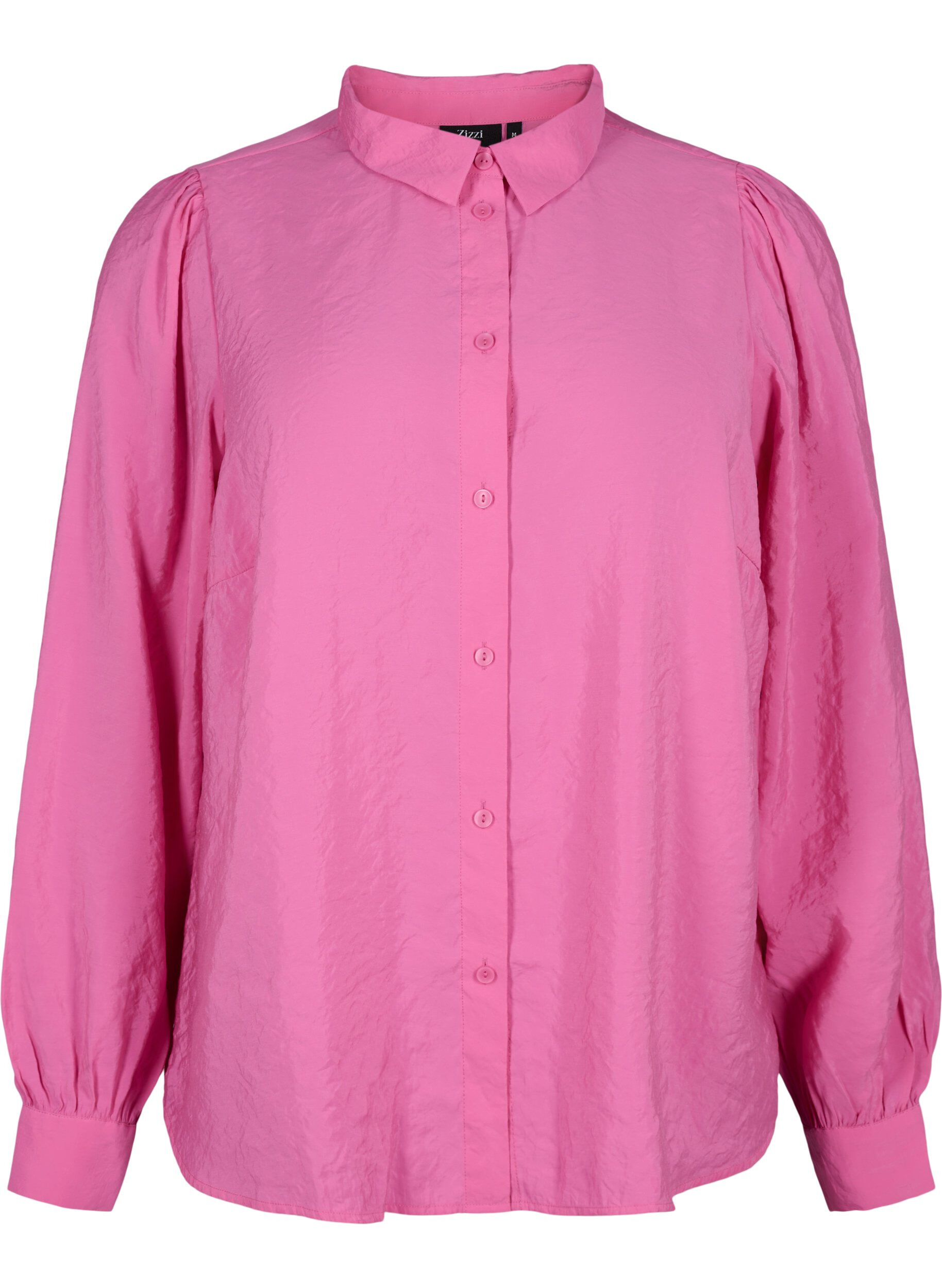 Zizzi Langermet skjorte i Tencel &trade; Modal, Phlox Pink, Packshot image number 0
