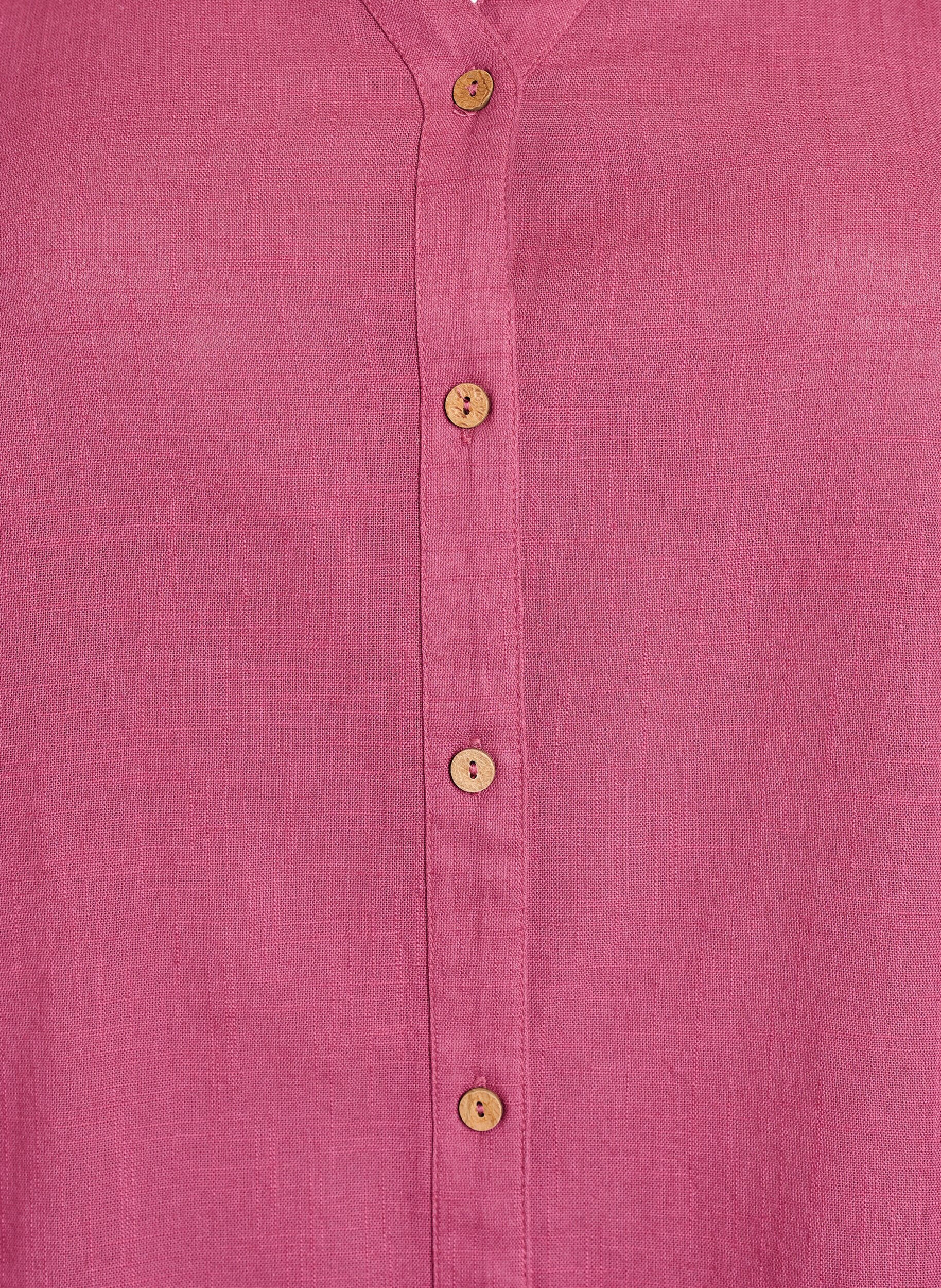 ZizziBomullsbluse med V-hals, R&oslash;d, Packshot image number 2