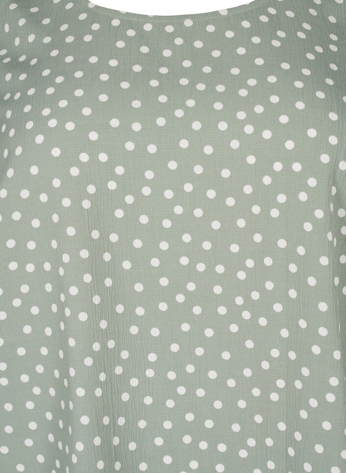 FLASH - Kortermet bluse med trykk, Iceberg Green Dot, Packshot image number 2