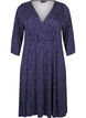 Blomstret omslagskjole med 3/4 ermer, Evening Blue Ditsy, Packshot image number 0