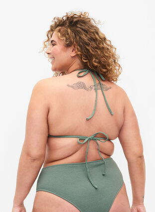Trekantbikini med kreppet struktur, Laurel Wreath, Model image number 1