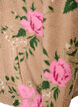Blomstret fleecejakke med h&oslash;y hals og glidel&aring;s, Beige, Packshot image number 3