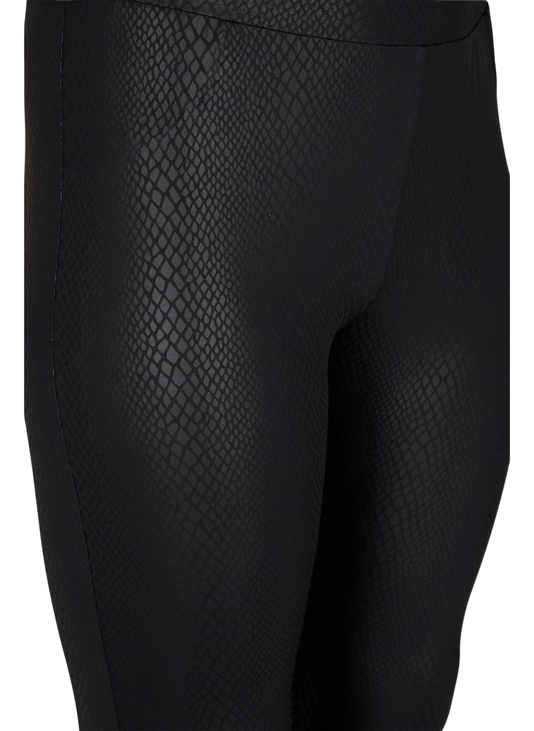 Zizzi Leggings med dyrem&oslash;nster, Black, Packshot image number 2