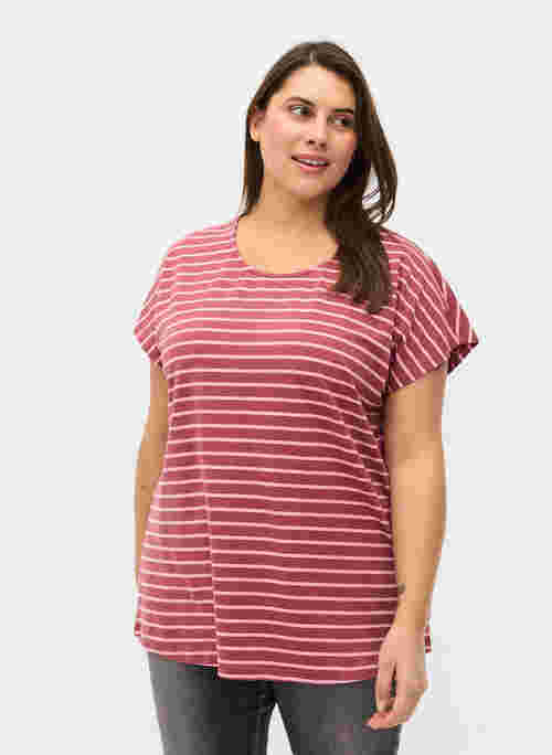 T-skjorte i bomull med striper
