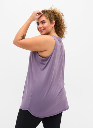 Treningstopp med V-hals, Purple Sage, Model image number 1