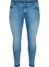 Slim fit Emily jeans med normal høyde på livet, Blue denim