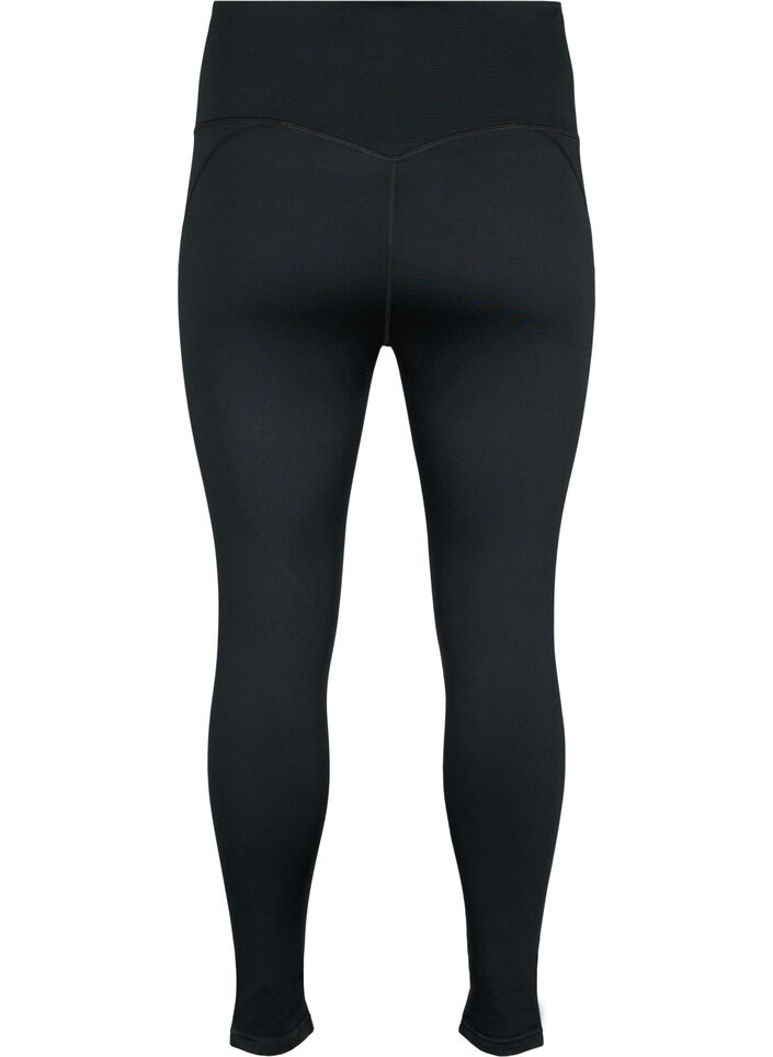 Treningstights med fleece f&ocirc;r, Svart, Packshot image number 1