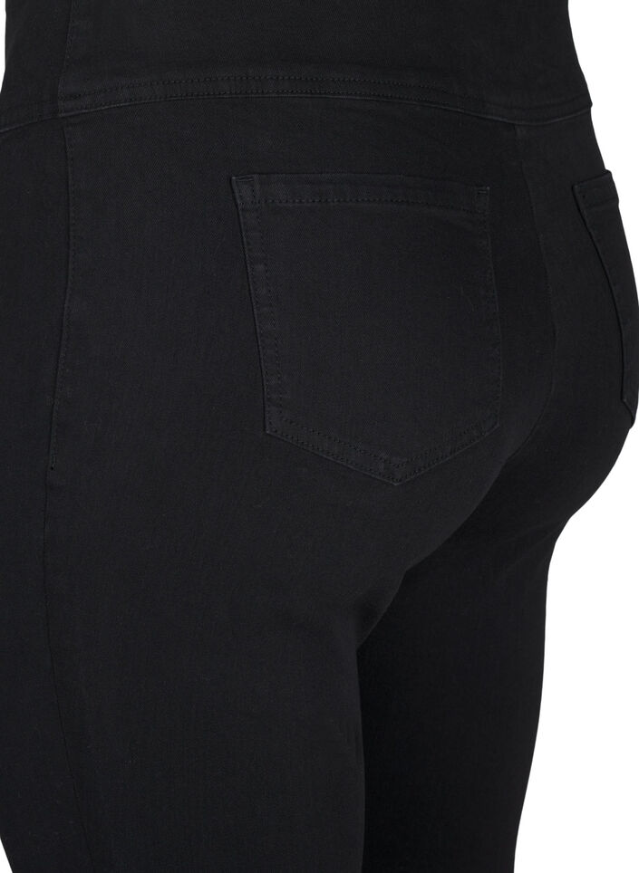 Elastiske jeggings med h&oslash;y midje, Svart, Packshot image number 3