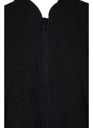 Teddyjakke med glidelås og lommer, Black Beauty, Packshot image number 2