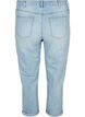 7/8 jeans med oppbrettede kanter og høy midje, Blå, Packshot image number 1