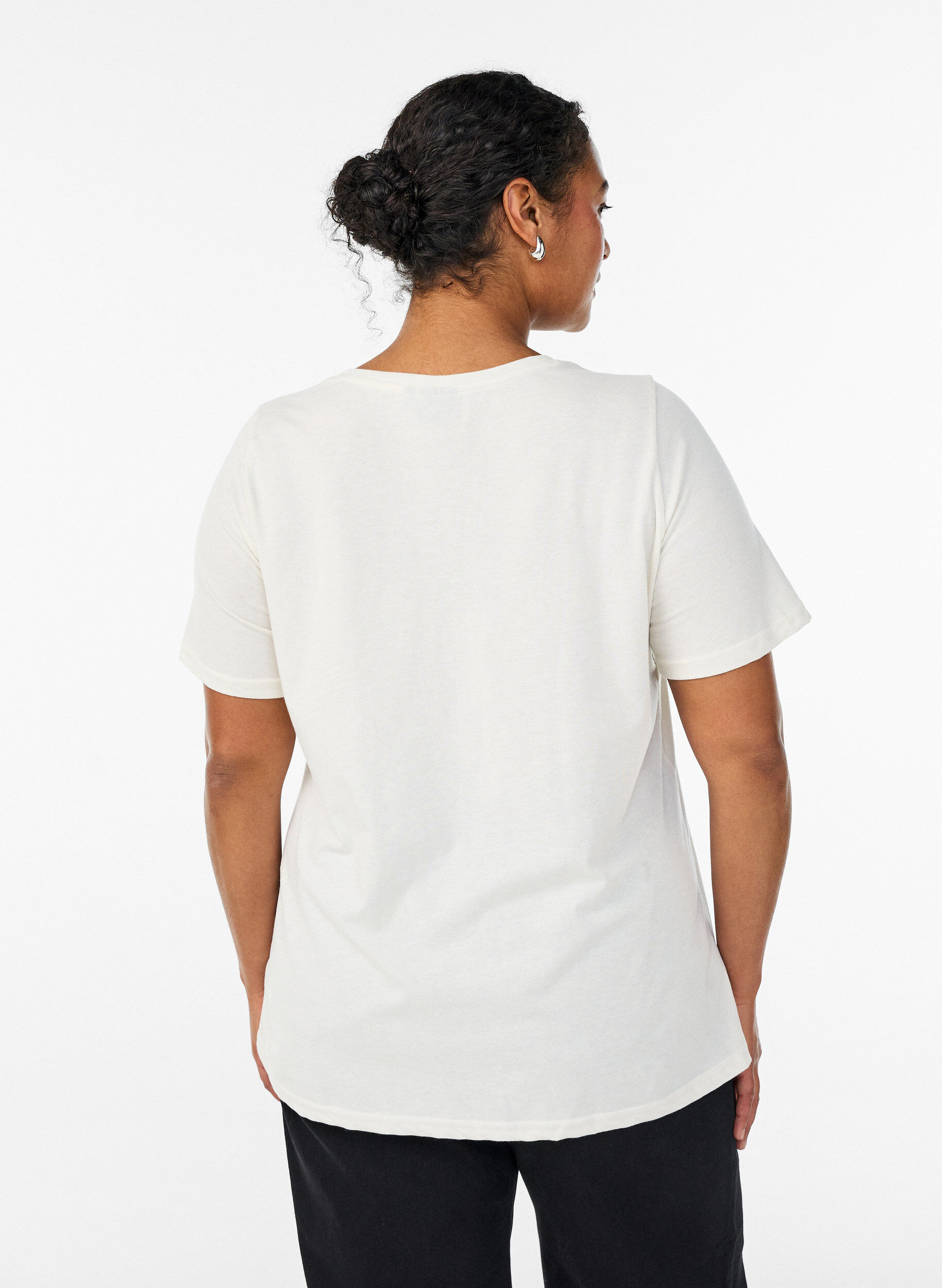 ZizziT-skjorte med trykk, Hvit, Model image number 2