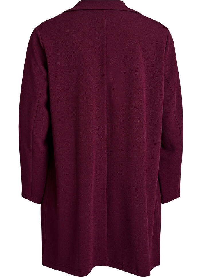 FLASH - Lang blazer med lommer, Rød, Packshot image number 1