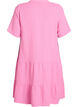 Kort A-linjekjole i bomullsmuslin, Rosa, Packshot image number 1