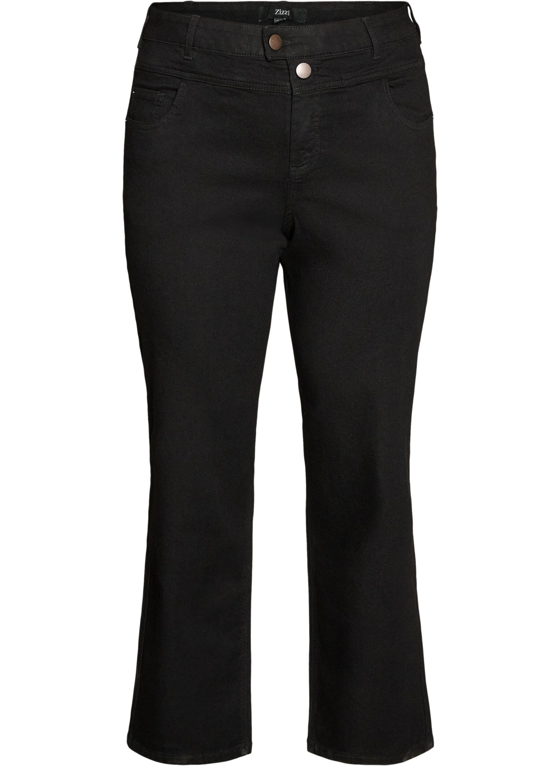 Regular fit Gemma-jeans med h&oslash;y midje