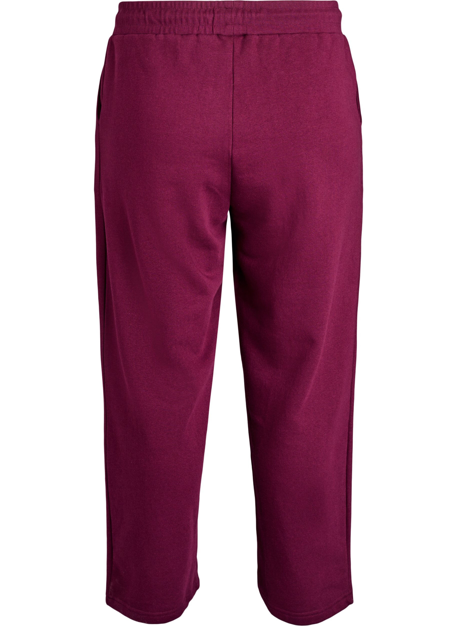ZizziJoggebukser med lommer, M&oslash;rk Bordeaux, Packshot image number 1