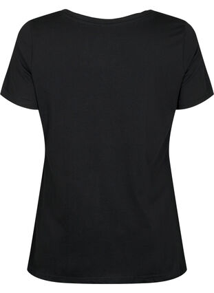 T-skjorte av bomull med korte ermer, Black SOLD, Packshot image number 1