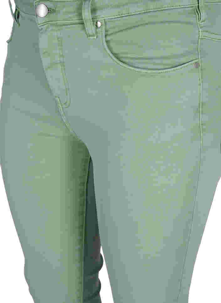 Super slim Amy jeans med høyt liv, Frosty Green, Packshot image number 2