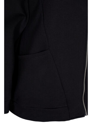Cardigan med hette og lommer, Black, Packshot image number 3