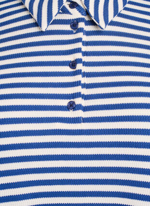 Zizzi Kortermet poloskjorte med striper, Blue Stripe, Packshot image number 2