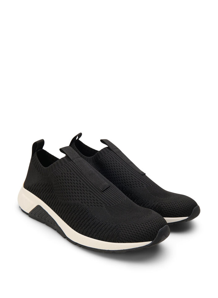 Slip-on-sneaker med bred passform, Black, Packshot