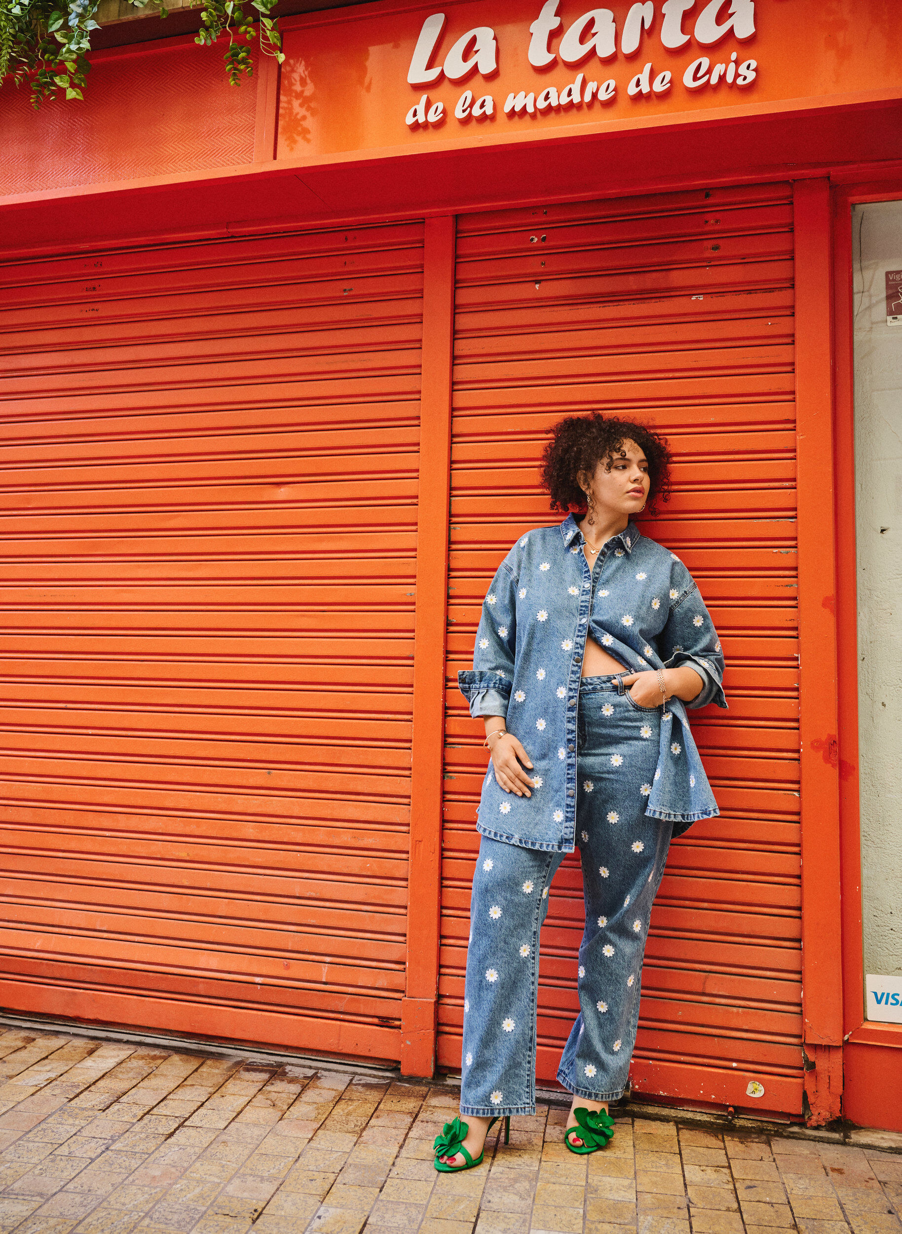 Zizzi H&oslash;y midje Gemma jeans med tusenfryd, Bl&aring;, Image image number 0