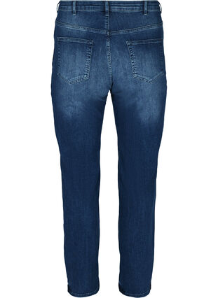 Regular Gemma jeans med høy midje, Blue denim, Packshot image number 1