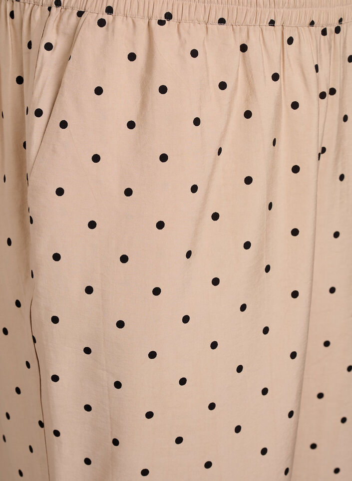 Bukser med polkadotter og straight fit ben, Doeskin w. dot AOP, Packshot