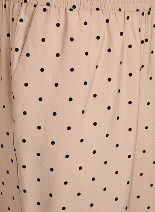Zizzi Bukser med polkadotter og straight fit ben, Beige, Packshot image number 2