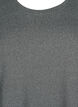 Bluse med perler og 3/4-ermer, Dark Grey Melange, Packshot image number 2