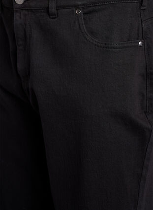 Zizzi Løse jeans med avkortet lengde, Black Washed, Packshot image number 2