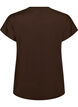 Ensfarget trenings-T-skjorte, Brun, Packshot image number 1