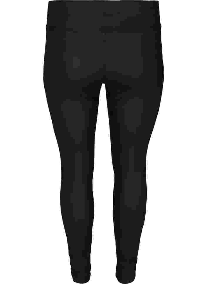 Coated leggings, Black, Packshot image number 1