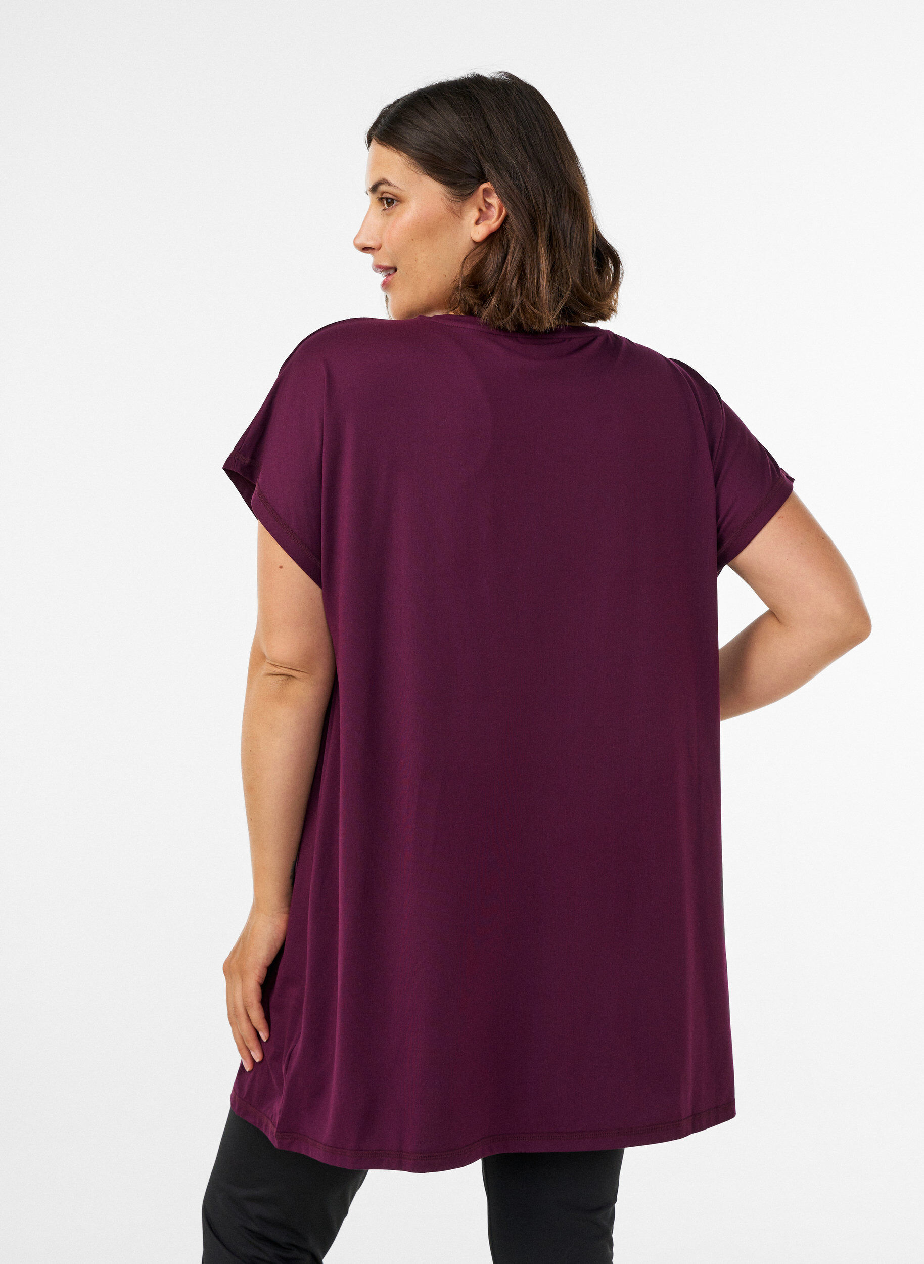 ZizziLang trenings-T-skjorte, Lilla, Model image number 2