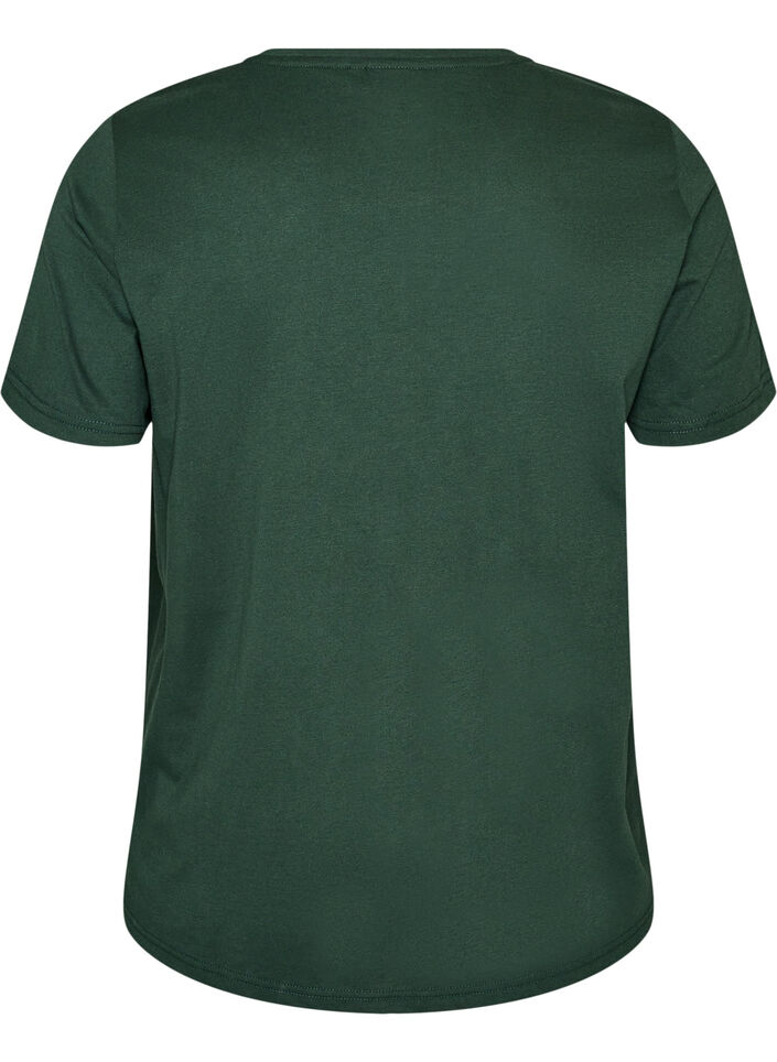 T-skjorte med trykk, Gr&oslash;nn, Packshot image number 1