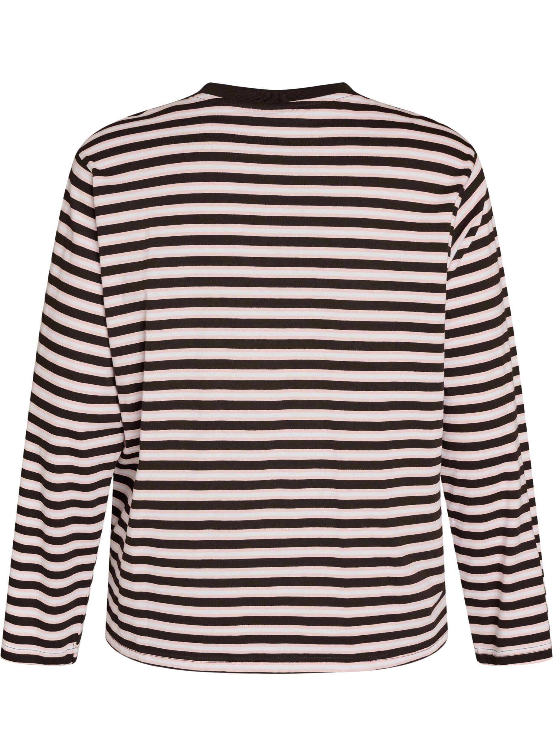 ZizziBasis T-skjorte med lange ermer, Rosa, Packshot image number 1