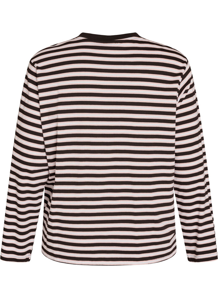 Basis T-skjorte med lange ermer, Rosa, Packshot image number 1