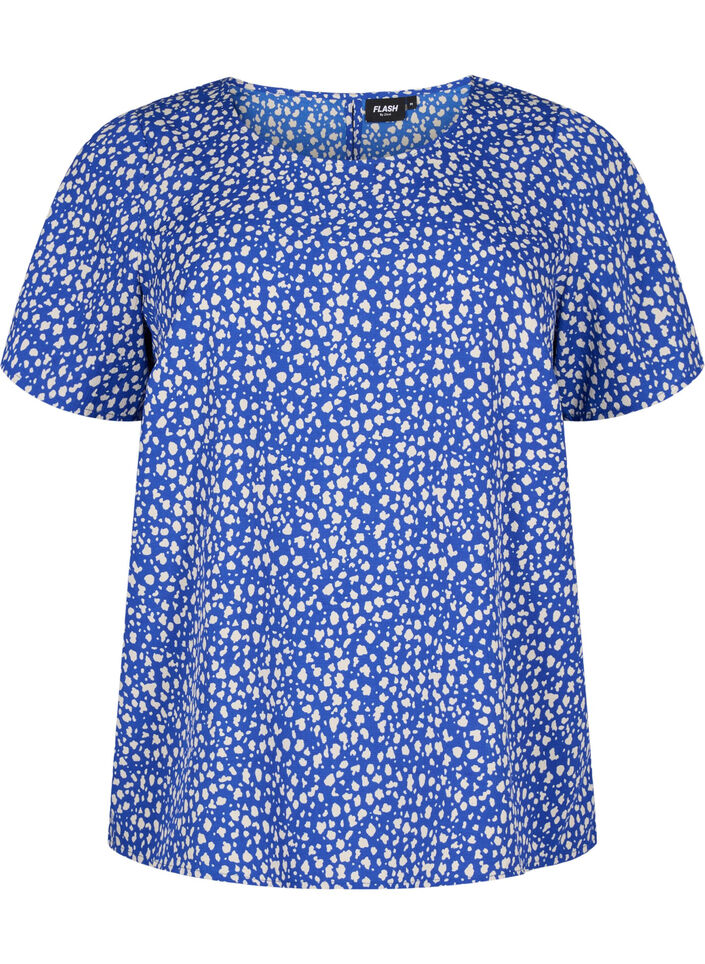 FLASH - Kortermet bluse med trykk, Surf the web Dot, Packshot image number 0