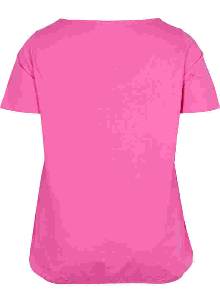 T-skjorte i bomull med korte ermer, Raspberry Rose, Packshot image number 1