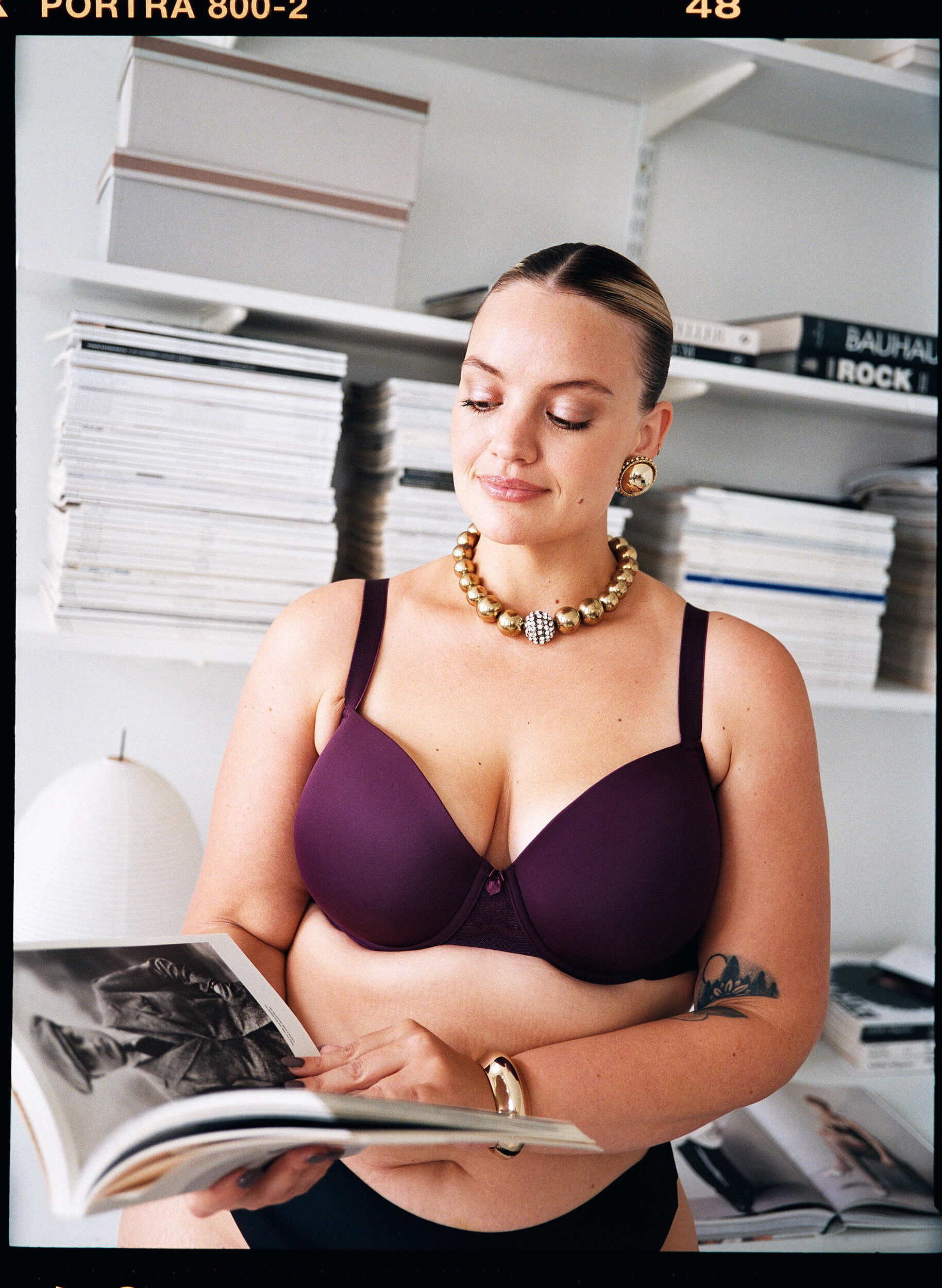 ZizziFormst&oslash;pt bh med mesh, Lilla, Image image number 0