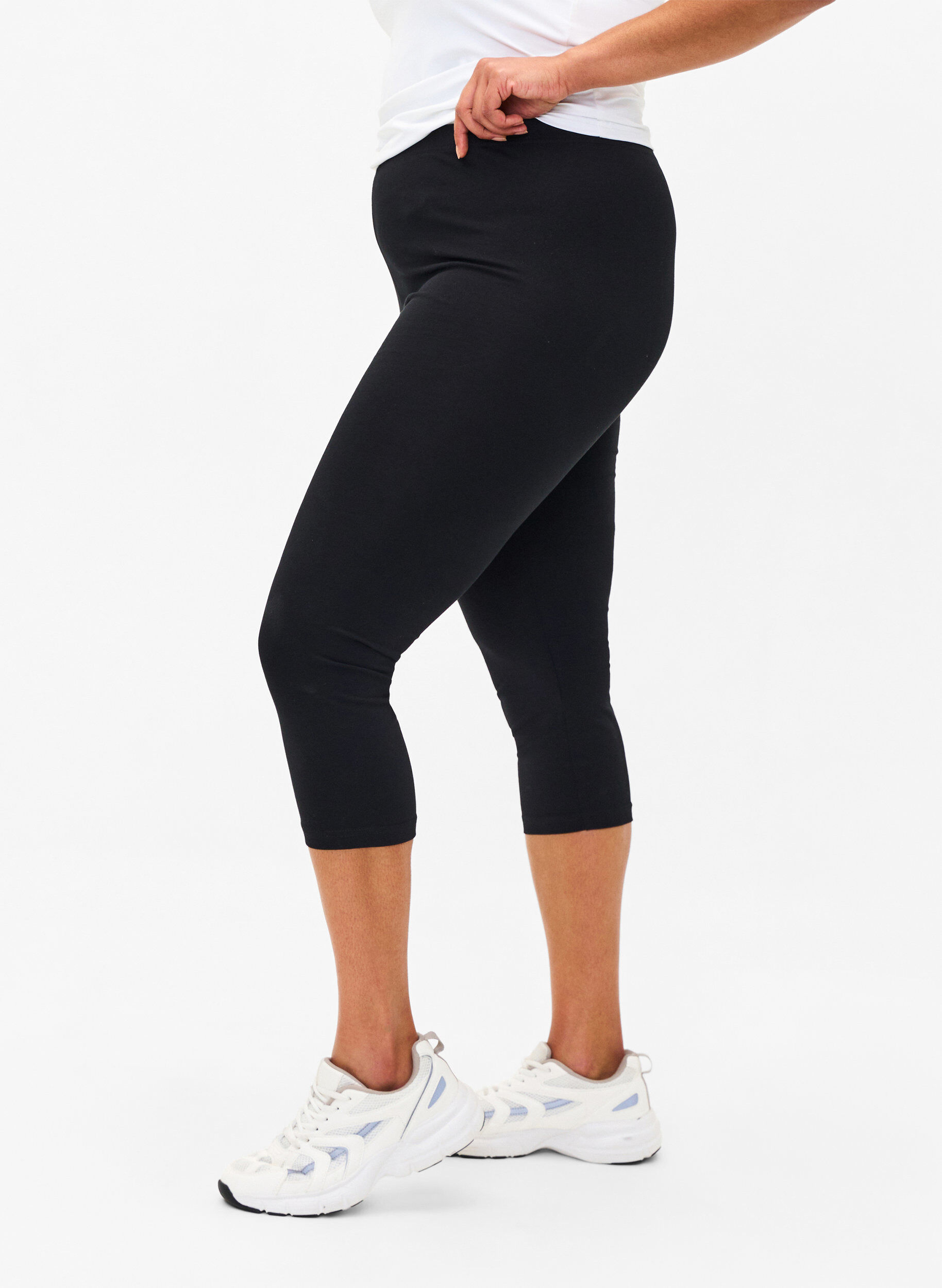 Svarte 3/4 leggings