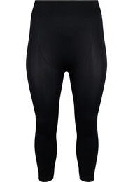 Sømløs 3/4-leggings, Black
